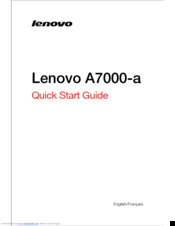 Lenovo A7000-a Quick Start Manual