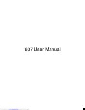 Mini 807 User Manual