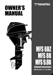 TOHATSU MFS 6BZ Owner's Manual