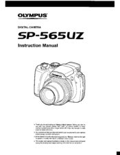 Olympus SP-S6SUZ Instruction Manual