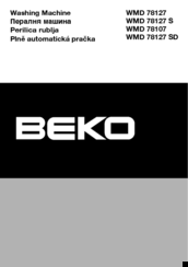 Beko WMD 78127 SD Instruction Manual