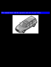 Volvo CROSS COUNTRY 2011 Owner's Manual