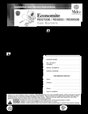 Midco Economite RE6000 Series Installation And Service Instructions Manual