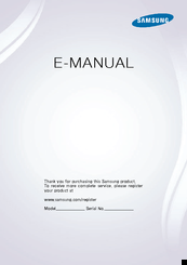 Samsung LED 8500 series E-Manual