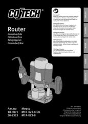 Cotech M1R-KZ3-8 Original Instructions Manual