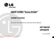 LG SolarDOM MP9485FR Owner's Manual