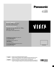 Panasonic TC-L42D30 Owner's Manual
