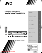 JVC XV-SA72SL Instructions Manual