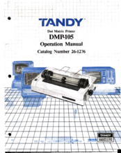 Tandy DMP-I05 Operation Manual