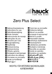 Hauck Zero Plus Select Instructions For Use Manual
