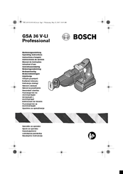Bosch GSA 36 V-LI Operating Instructions Manual