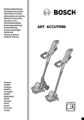 Bosch Art Accutrim Operating Instructions Manual