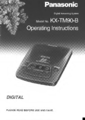 Panasonic KX-TM90B Operating Instructions Manual