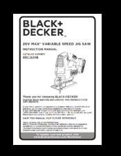 Black & Decker BDCJS20B Instruction Manual