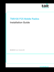 Tait TM9100 Series P25 Installation Manual