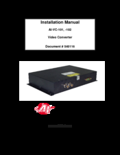 Audio international AI-VC-101 Installation Manual
