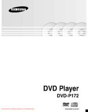 Samsung DVD-P172 User Manual