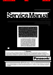 Panasonic PT-56WX53G Service Manual