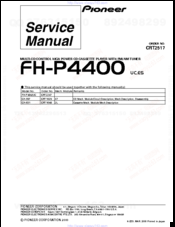 Pioneer FH-P4400 Service Manual