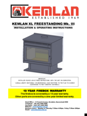 Kemlan XL MK111 Installation & Operating Instructions Manual