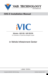 Vais Technology iVIC-5D-PA Installation Manual