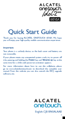 Alcatel ONETOUCH IDOL 2 MINI Quick Start Manual