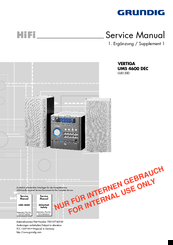 Grundig VERTIGA UMS 4600DEC Service Manual