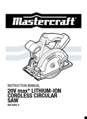 MasterCraft 054-8332-4 Instruction Manual