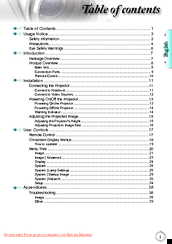 Optoma TH1060 User Manual