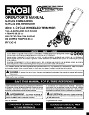 Ryobi RY13016 Operator's Manual