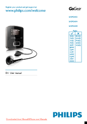 Philips GO GEAR SA3RGA08 User Manual