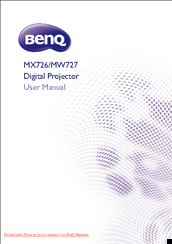 BenQ MW727 User Manual