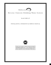 Millennium MRO-35 Installation, Operation And Service Manual
