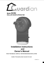 Guardian DCR2 Installation Instructions And Owner's Manual