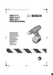 Bosch GSR 12 V Operating Instructions Manual