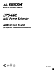 Mircom BPS-602 Installation Manual