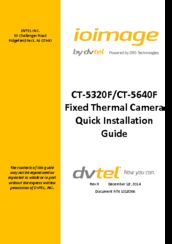 DVTEL ioimage CT-5320F Quick Installation Manual