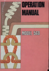 singer 560 Operation Manual