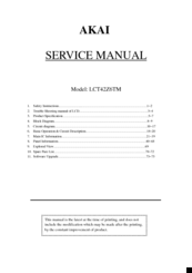 Akai lct42z6tm Service Manual