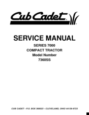 Cub Cadet 7360SS Service Manual
