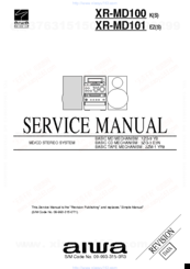 Aiwa XR-MD101 Service Manual