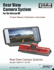 Rear view safety RVS-912619P Product Manual Installation & Instructions