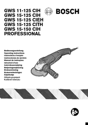 Bosch GWS 15-125 CIEH Operating Instructions Manual