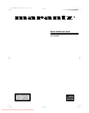 Marantz CD4000 User Manual