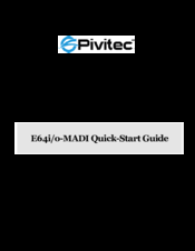 Pivitec e64i/o MADI Quick Start Manual