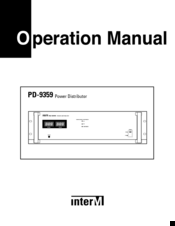 Inter-m PD-9359 Operation Manual