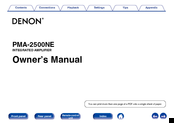 Denon PMA-2500NE Owner's Manual