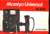 Mamiya UNIVERSAL BLACK Instructions Manual