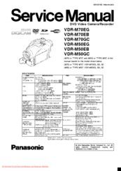 Panasonic VDR-M70GC Service Manual