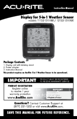 AcuRite 12132-1500RX Instruction Manual